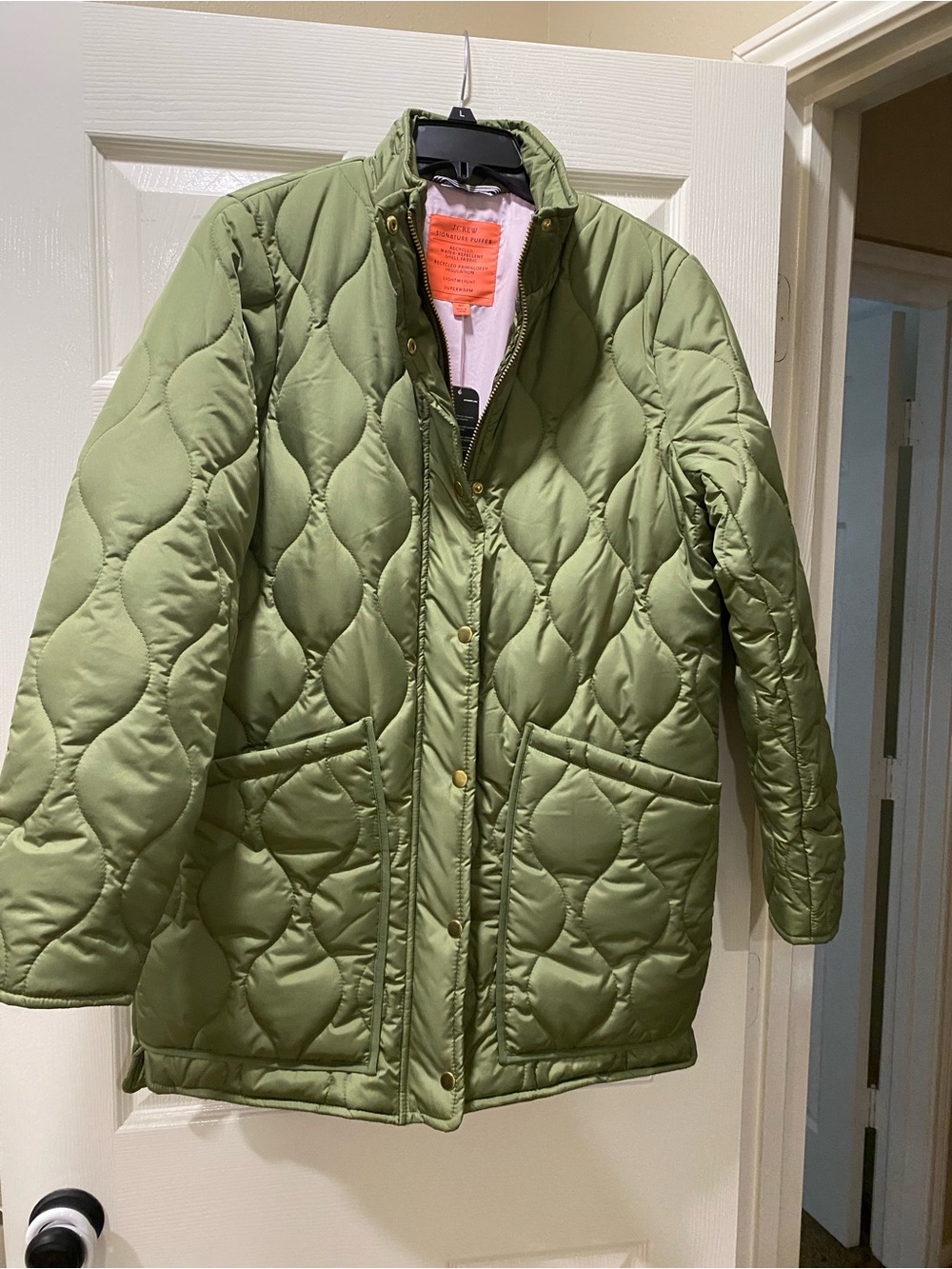 J. Crew Quilted cocoon puffer with PrimaLoft